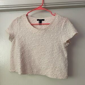 Sparkly short sleeved crop top